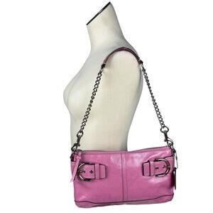 Coach Y2K Vintage 2006 Pink Patent Leather Chain Strap Soho Shoulder Bag